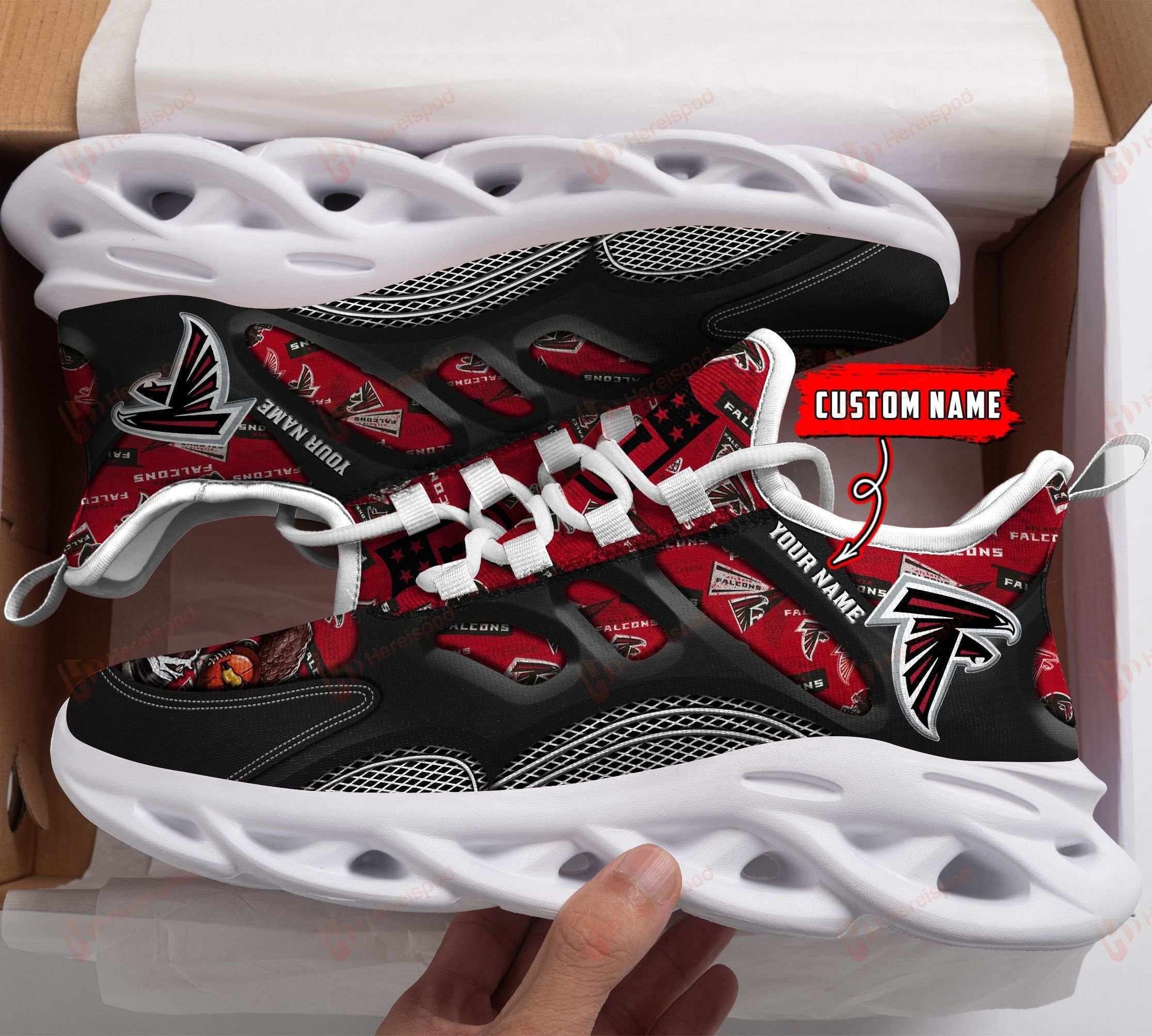 Personalized Atlanta Falcons NFL Max Soul Shoes Sneakers for Men And Women – NFL Football Fan Shoes, Team Sneakers