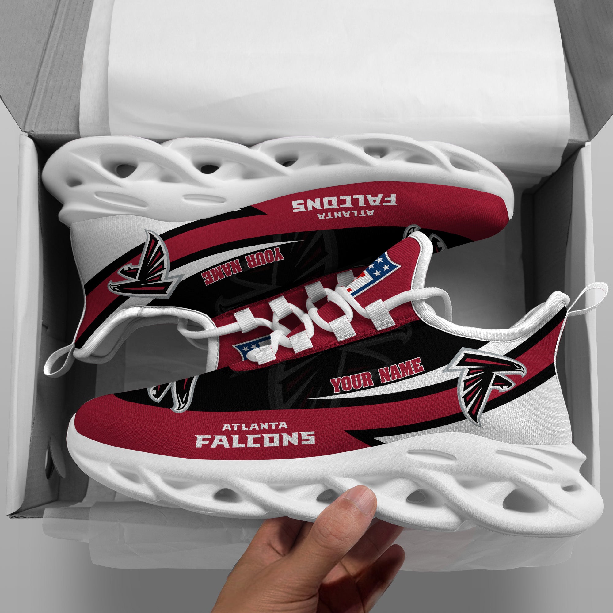 Personalized Atlanta Falcons NFL Max Soul Shoes Sneakers for Men And Women – NFL Football Fan Shoes, Team Sneakers
