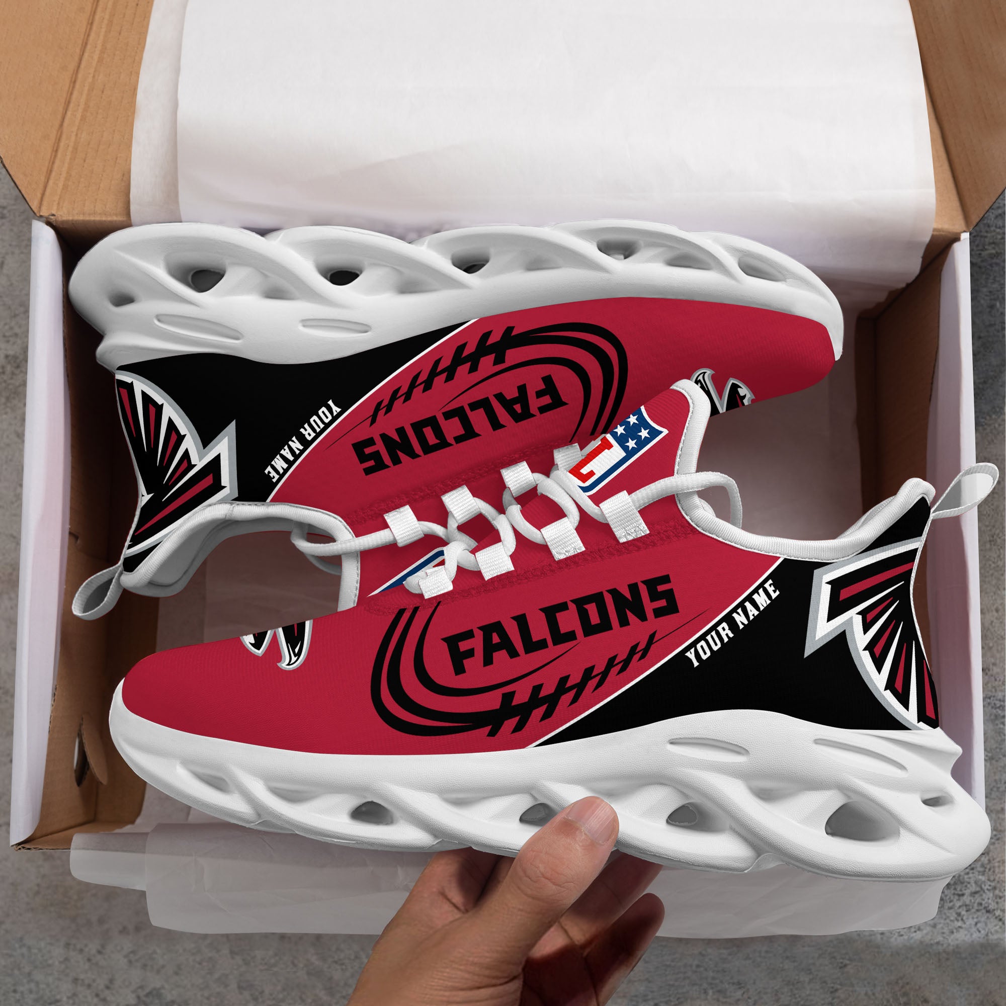 Personalized Atlanta Falcons NFL Max Soul Shoes Sneakers for Men And Women – NFL Football Fan Shoes, Team Sneakers - Image 4