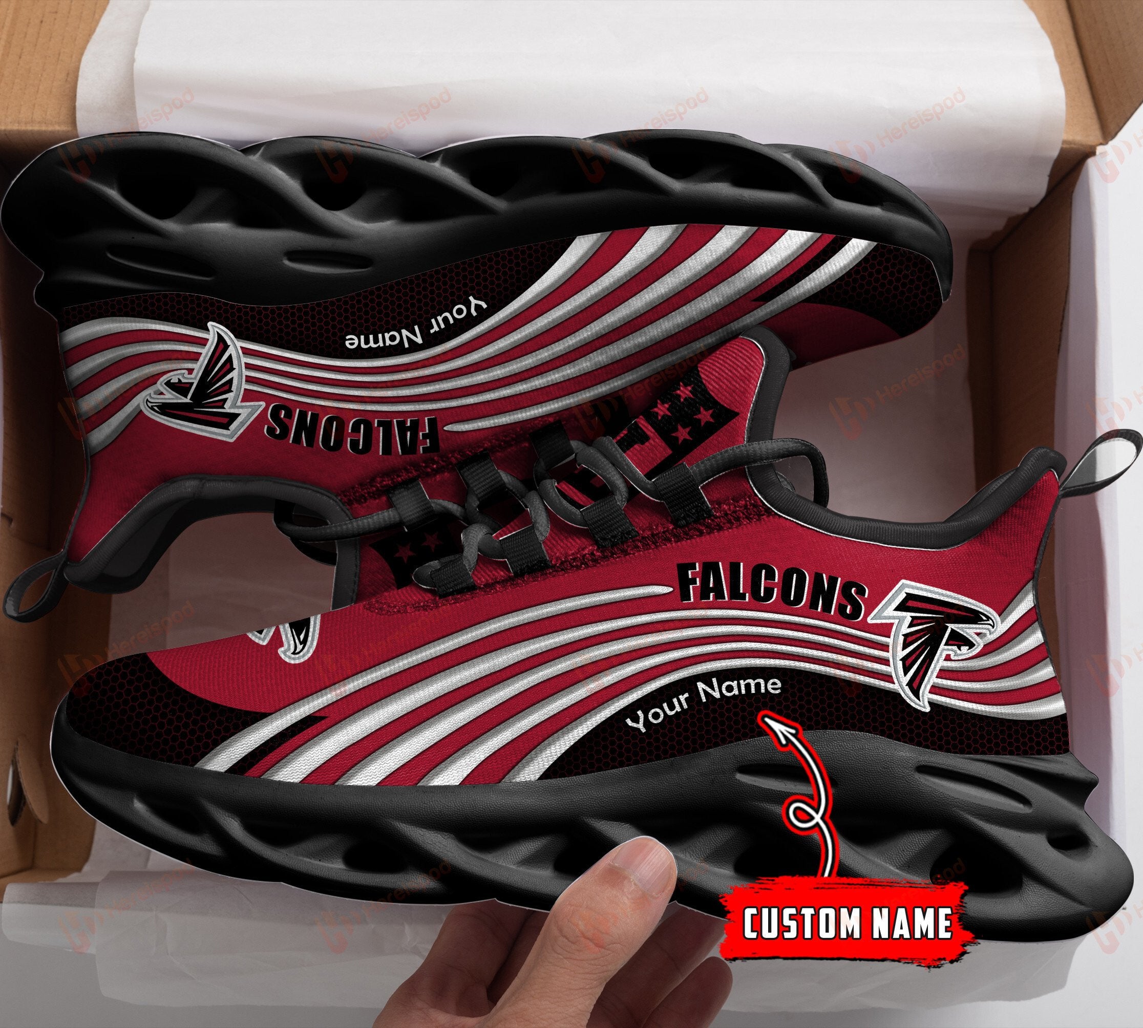 Personalized Atlanta Falcons NFL Max Soul Shoes Sneakers for Men And Women – NFL Football Fan Shoes, Team Sneakers
