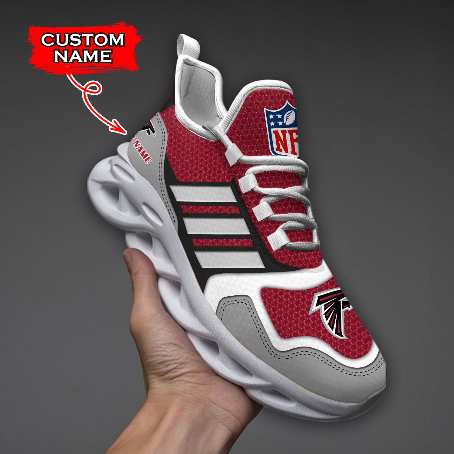 Personalized Atlanta Falcons NFL Max Soul Shoes Sneakers for Men And Women – NFL Football Fan Shoes, Team Sneakers