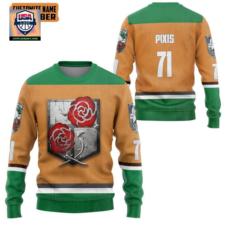 Personalized Attack On Titan The Stationary Guard Ugly Christmas Sweater