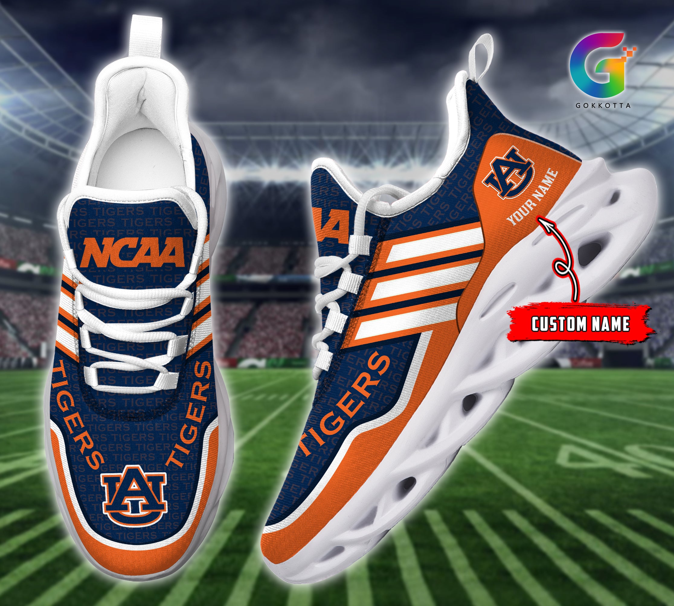 Personalized Auburn Tigers NCAA Max Soul Shoes Sneakers for Men And Women – NCAA Fan Shoes, Team Sneakers