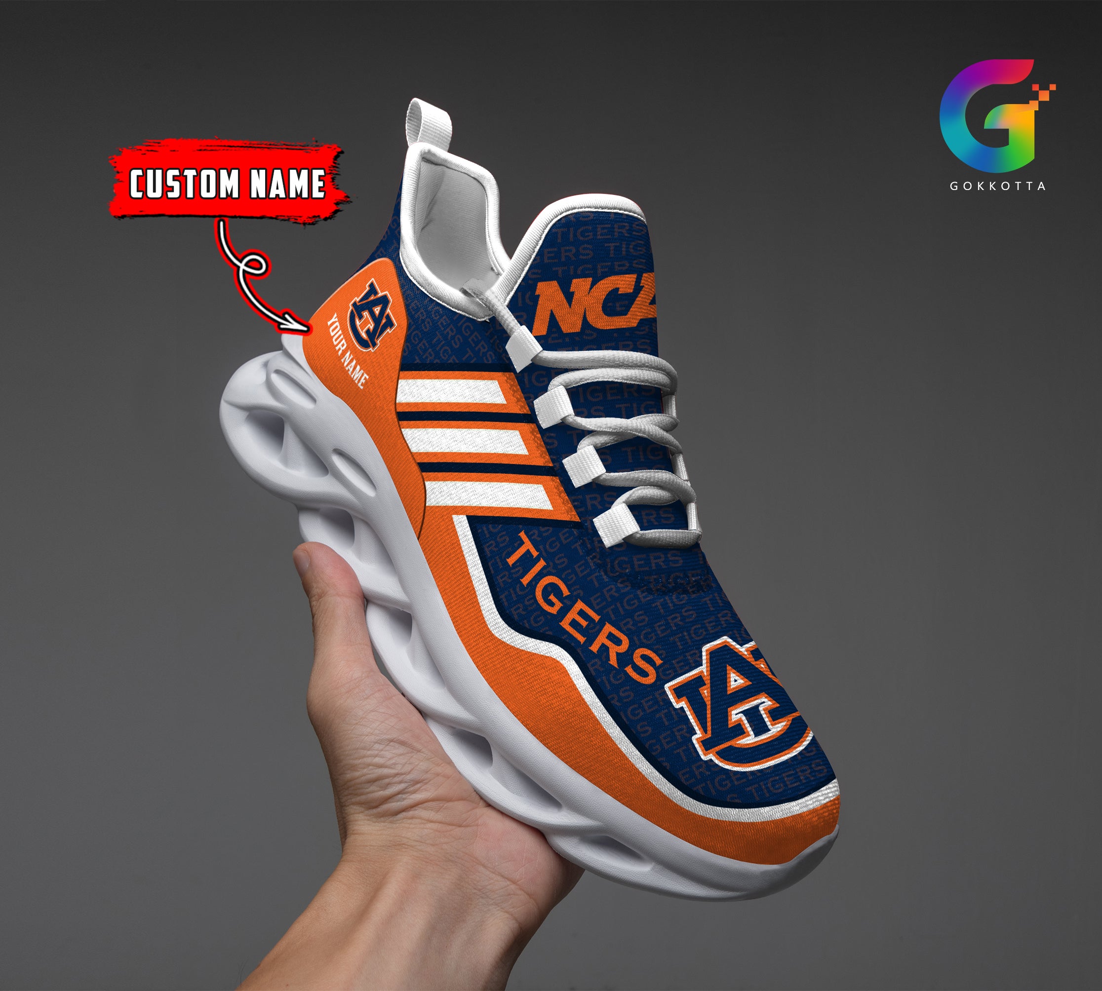Personalized Auburn Tigers NCAA Max Soul Shoes Sneakers for Men And Women – NCAA Fan Shoes, Team Sneakers - Image 4