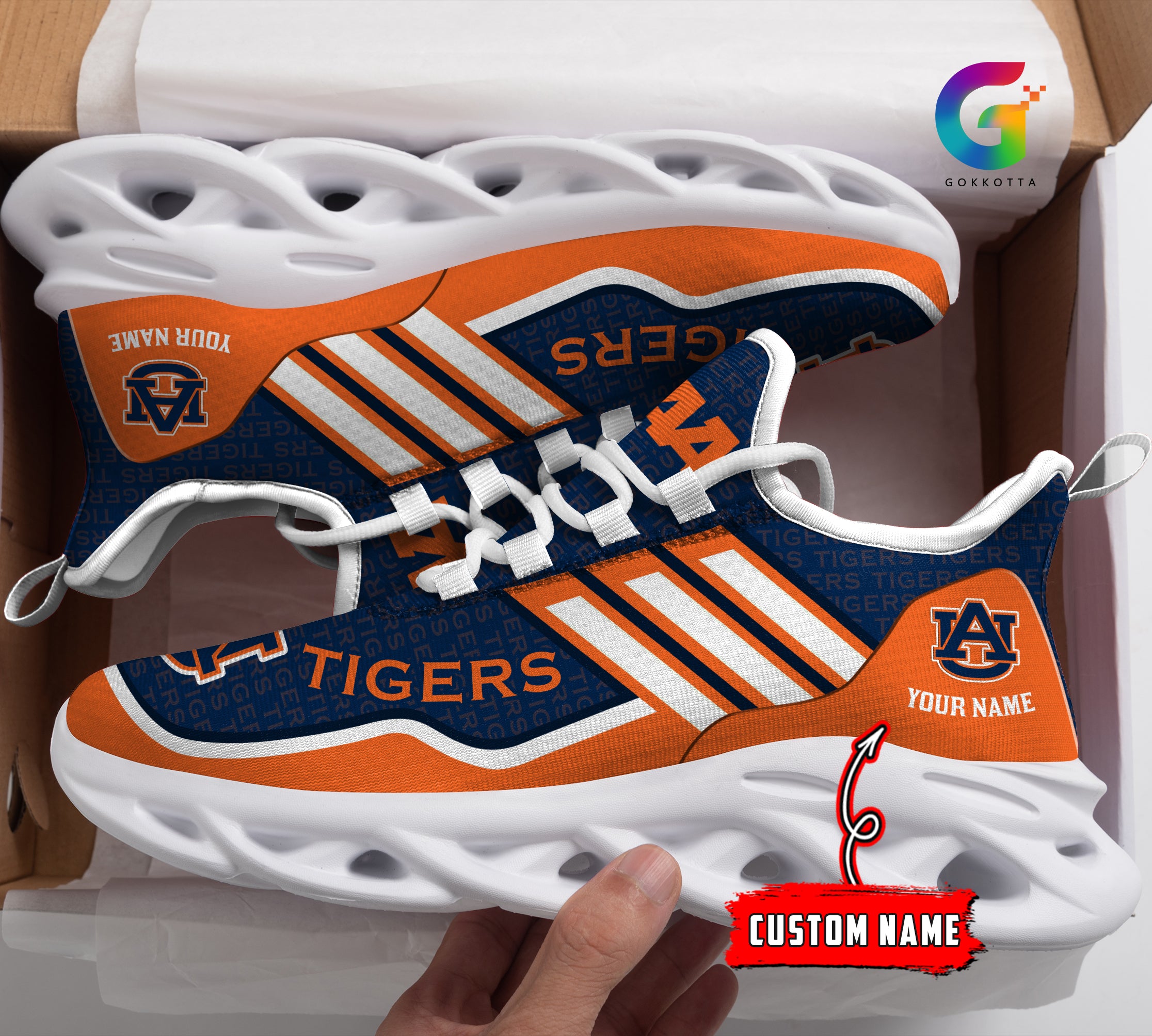 Personalized Auburn Tigers NCAA Max Soul Shoes Sneakers for Men And Women – NCAA Fan Shoes, Team Sneakers - Image 3