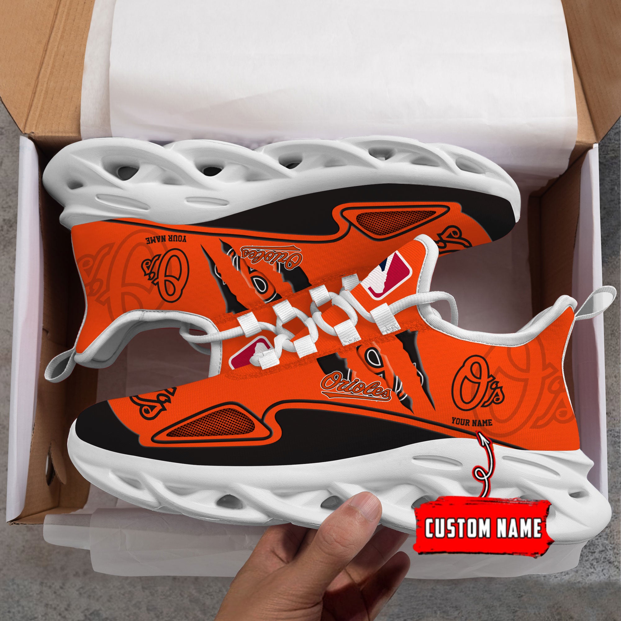 Personalized Baltimore Orioles Max Soul Shoes Sneakers for Men And Women – MLB Baseball Fan Shoes, Team Sneakers - Image 6