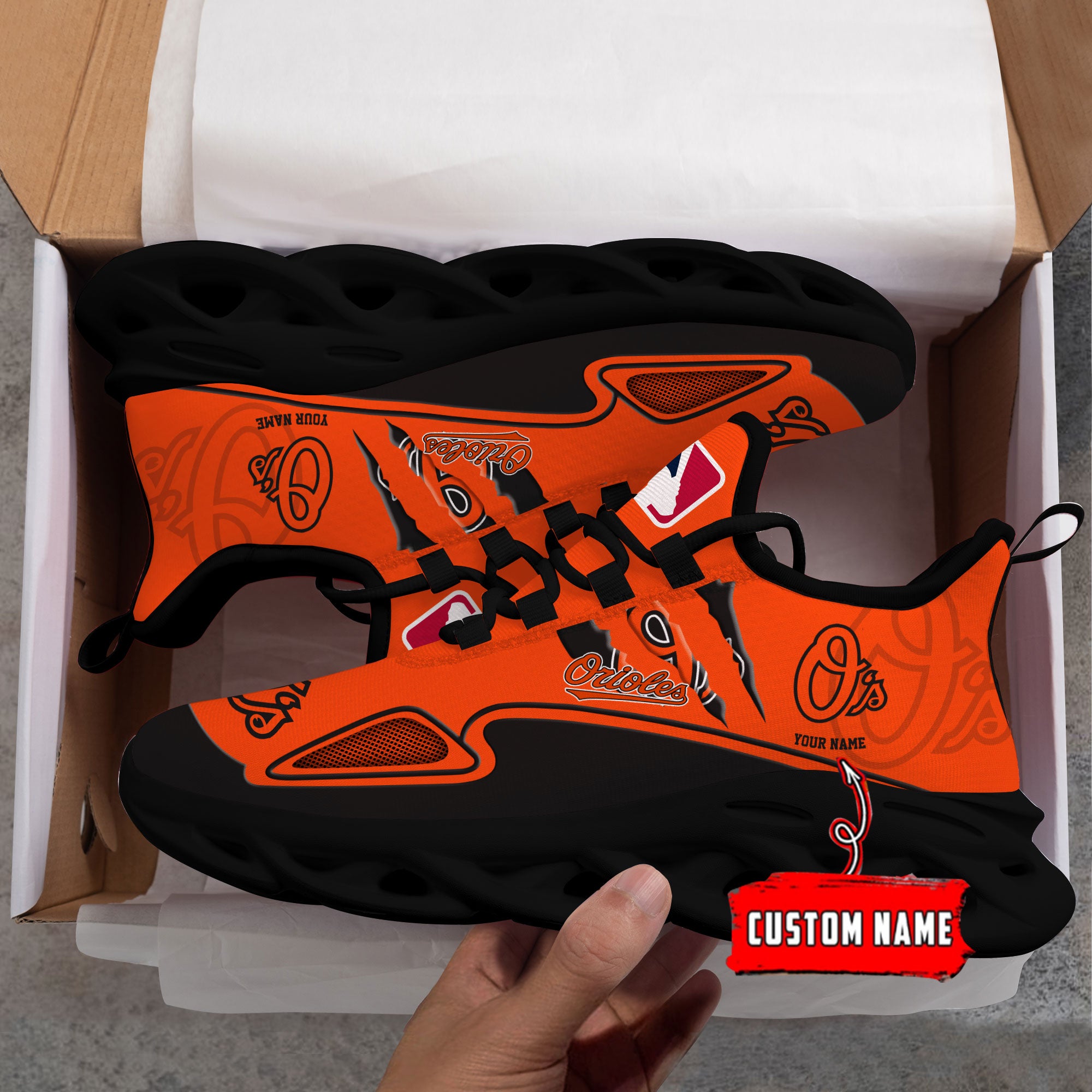 Personalized Baltimore Orioles Max Soul Shoes Sneakers for Men And Women – MLB Baseball Fan Shoes, Team Sneakers - Image 5