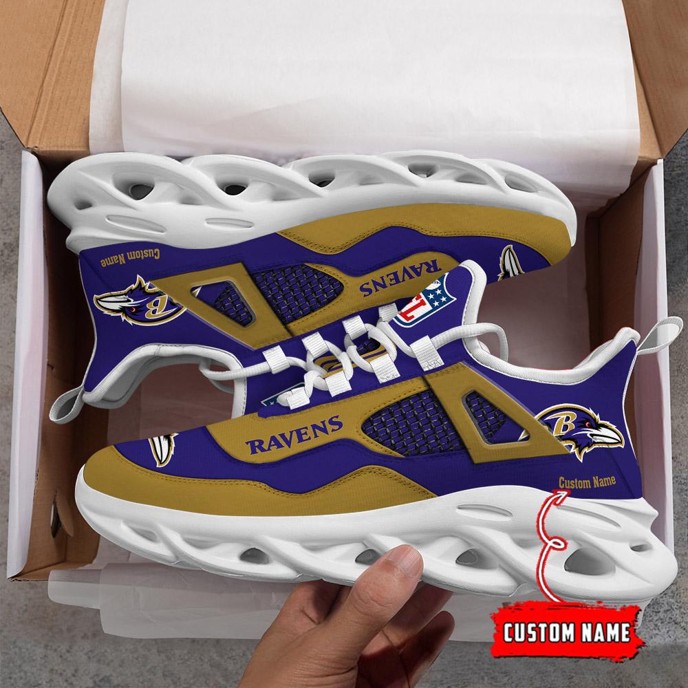 Personalized Baltimore Ravens Max Soul Shoes Sneakers for Men And Women – NFL Football Fan Shoes, Team Sneakers