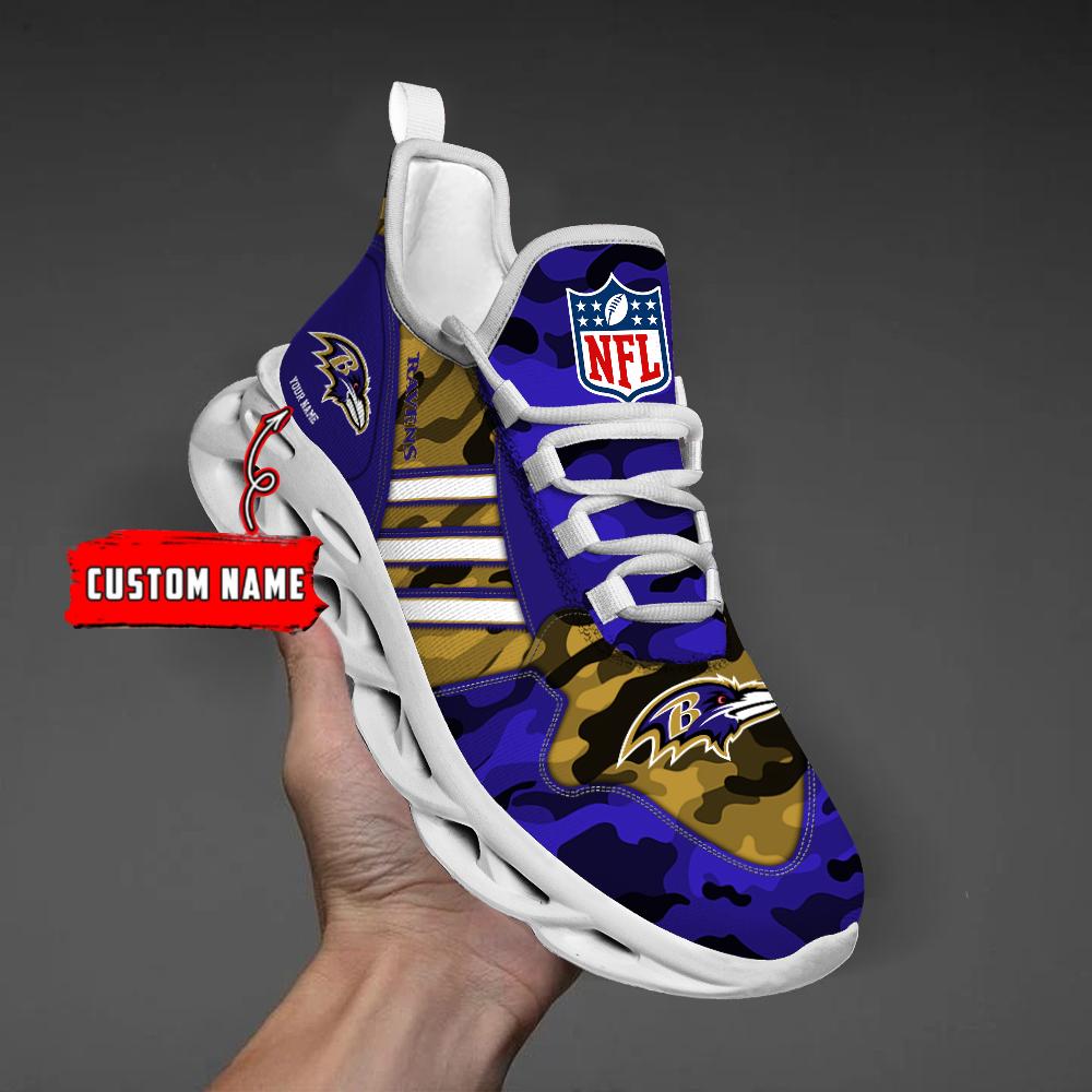 Personalized Baltimore Ravens Max Soul Shoes Sneakers for Men And Women – NFL Football Fan Shoes, Team Sneakers