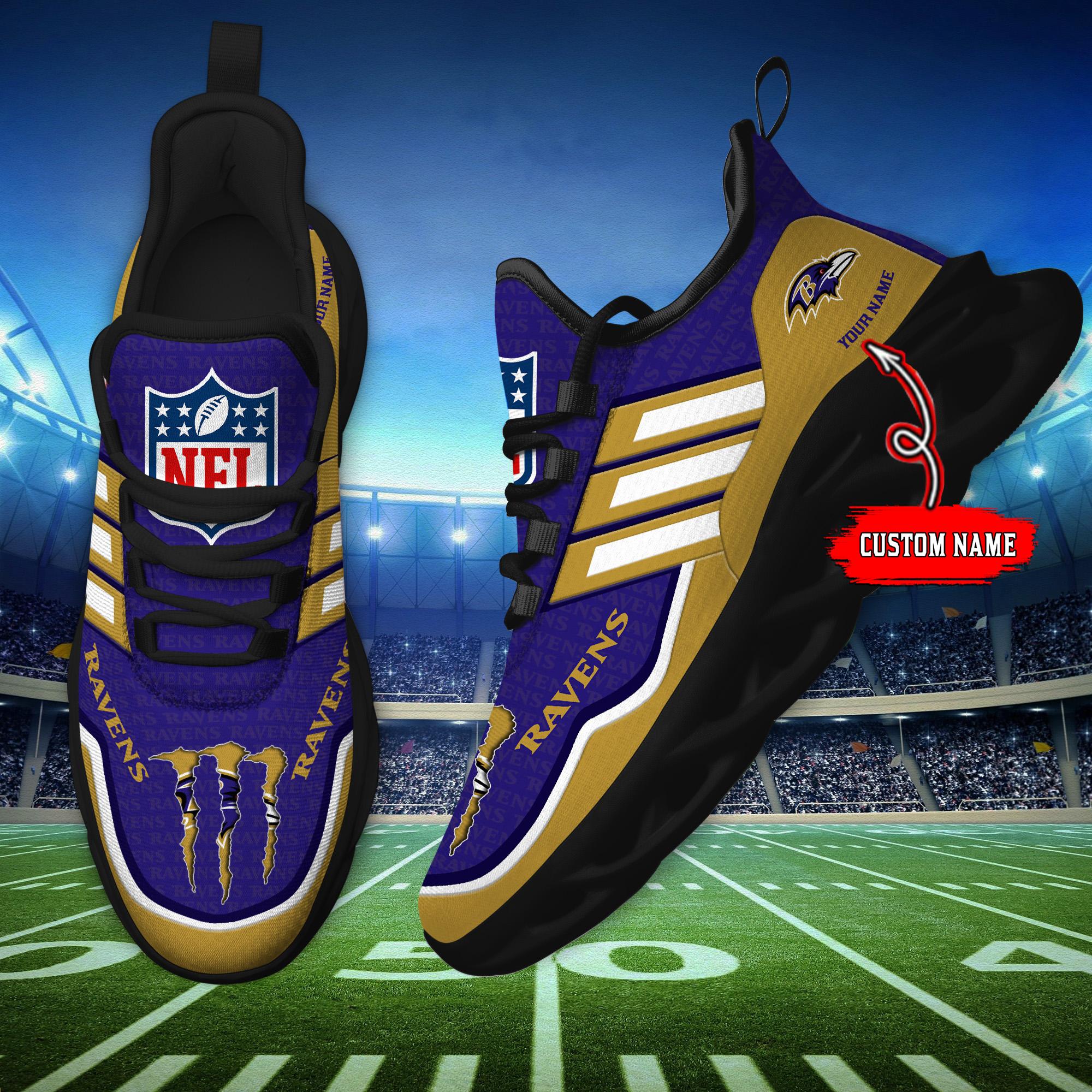 Personalized Baltimore Ravens Max Soul Shoes Sneakers for Men And Women – NFL Football Fan Shoes, Team Sneakers - Image 7