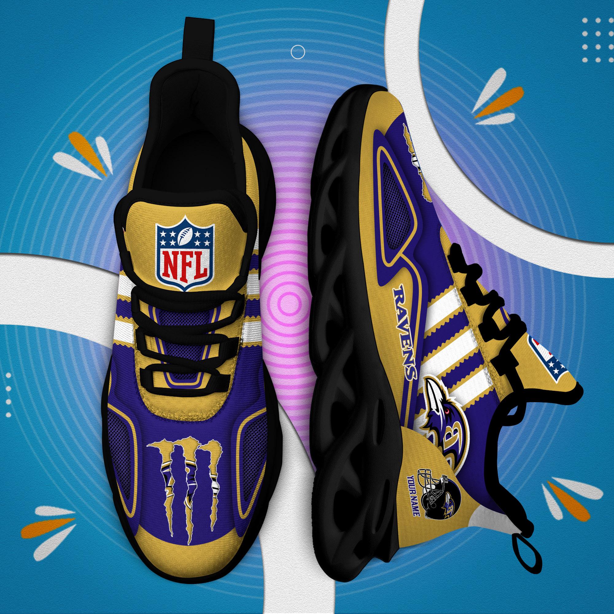 Personalized Baltimore Ravens Max Soul Shoes Sneakers for Men And Women – NFL Football Fan Shoes, Team Sneakers - Image 6