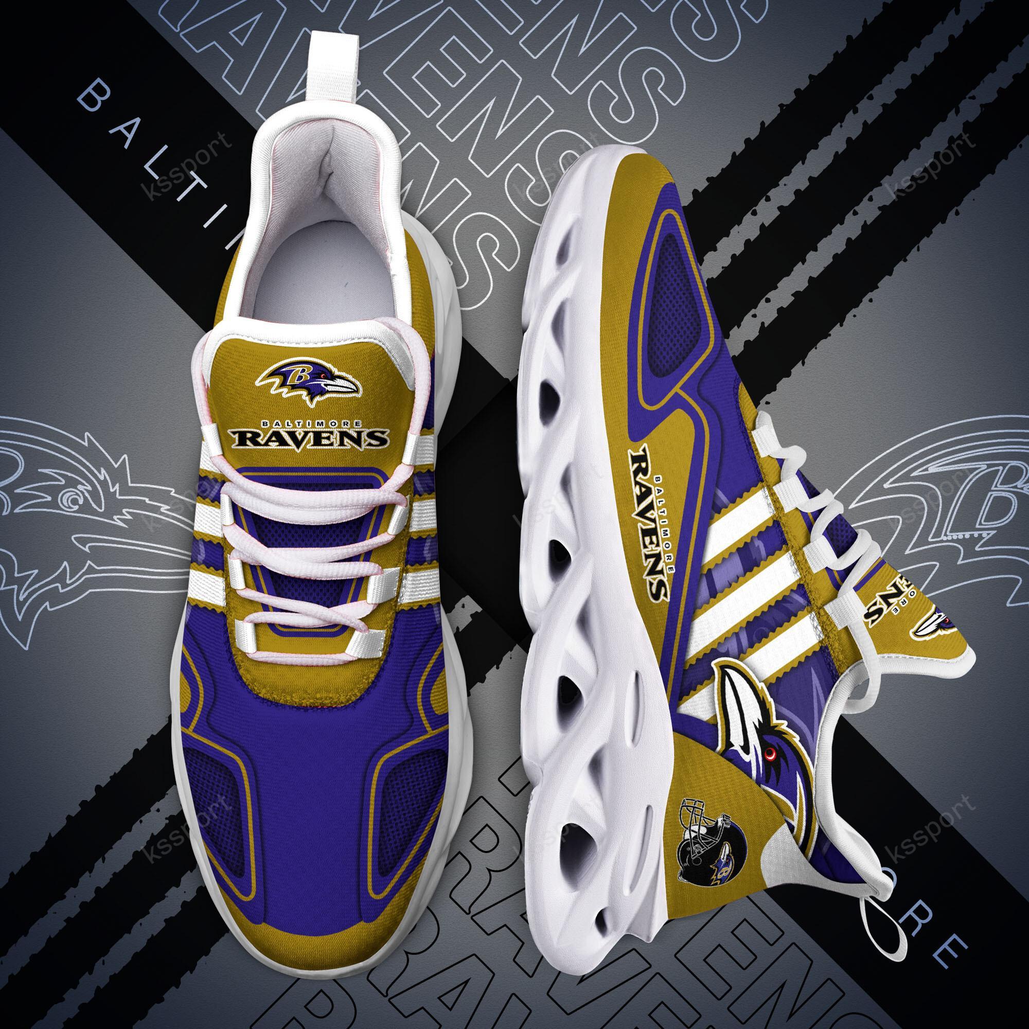 Personalized Baltimore Ravens Max Soul Shoes Sneakers for Men And Women – NFL Football Fan Shoes, Team Sneakers