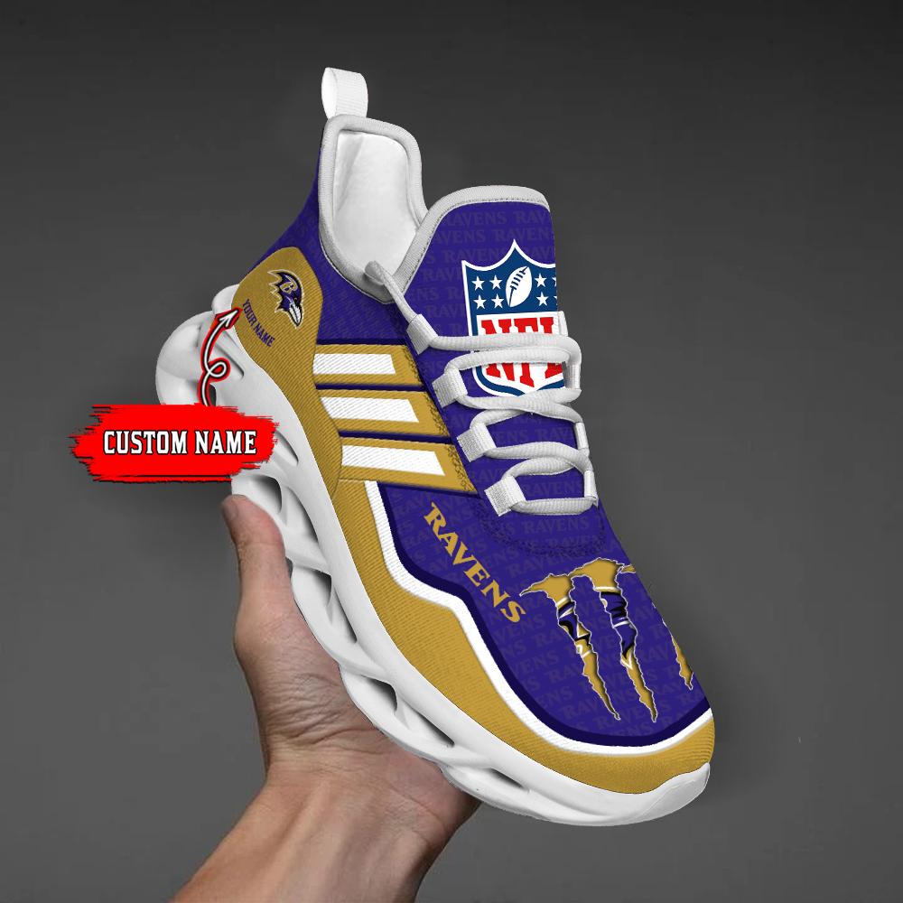Personalized Baltimore Ravens Max Soul Shoes Sneakers for Men And Women – NFL Football Fan Shoes, Team Sneakers - Image 3