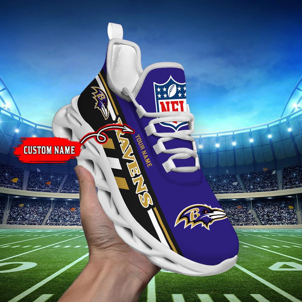 Personalized Baltimore Ravens Max Soul Shoes Sneakers for Men And Women – NFL Football Fan Shoes, Team Sneakers