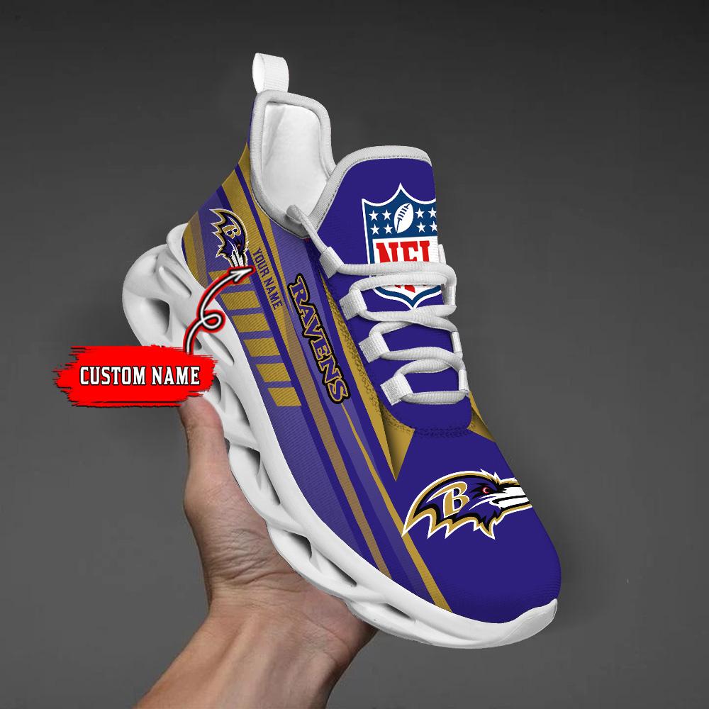 Personalized Baltimore Ravens Max Soul Shoes Sneakers for Men And Women – NFL Football Fan Shoes, Team Sneakers