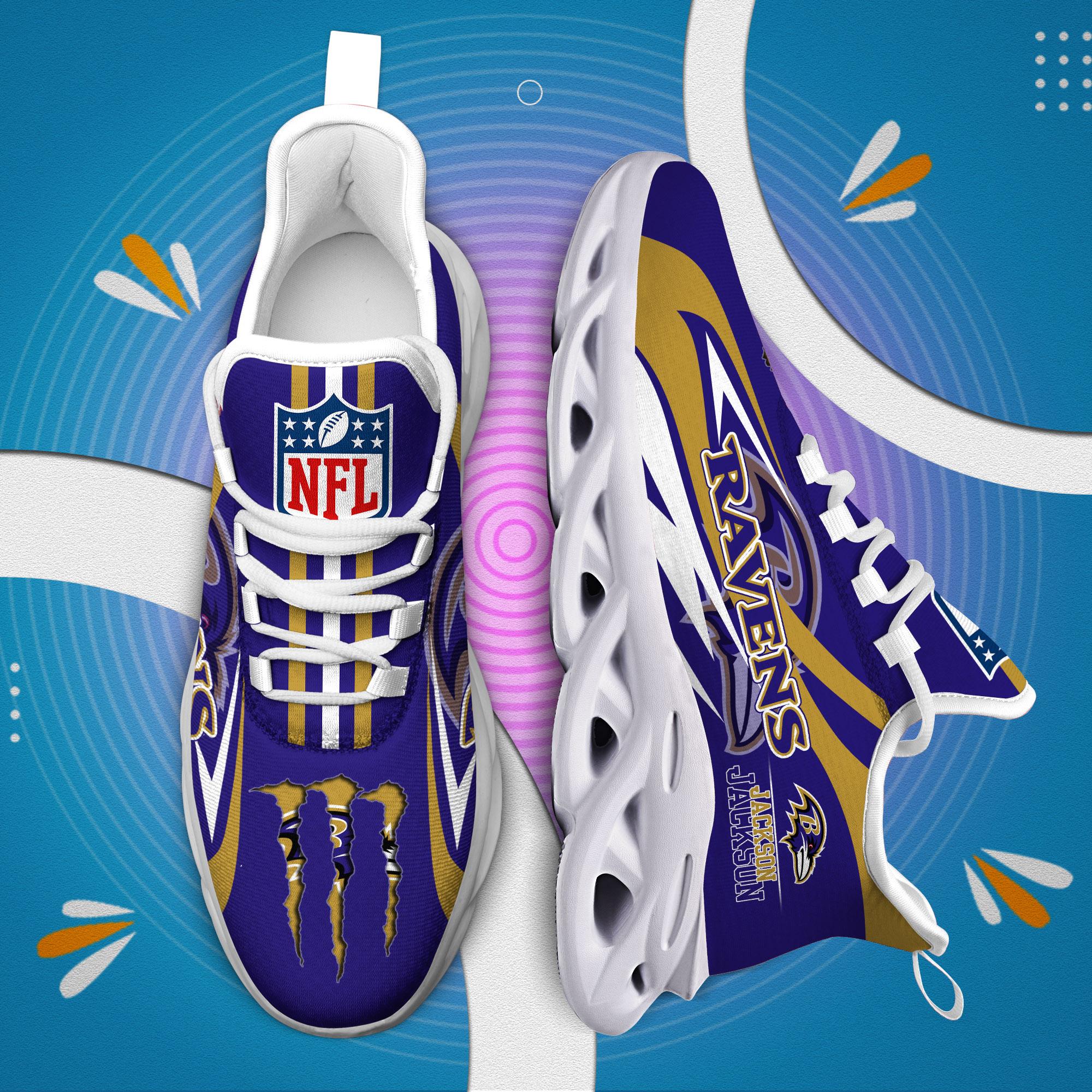Personalized Baltimore Ravens Max Soul Shoes Sneakers for Men And Women – NFL Football Fan Shoes, Team Sneakers - Image 3