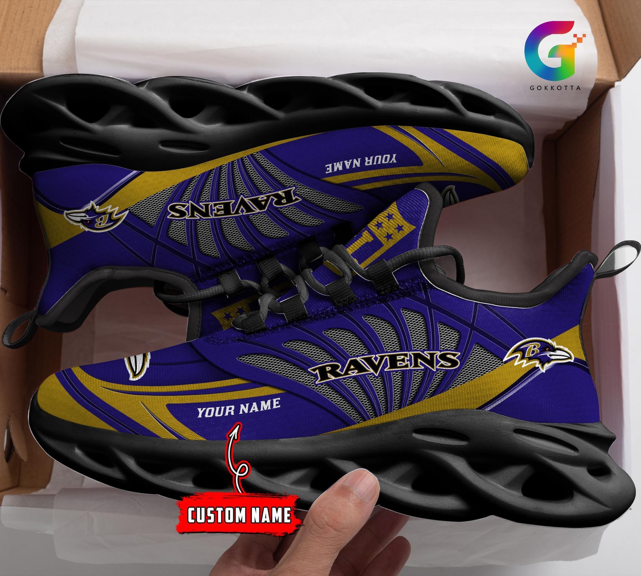 Personalized Baltimore Ravens Max Soul Shoes Sneakers for Men And Women – NFL Football Fan Shoes, Team Sneakers - Image 4