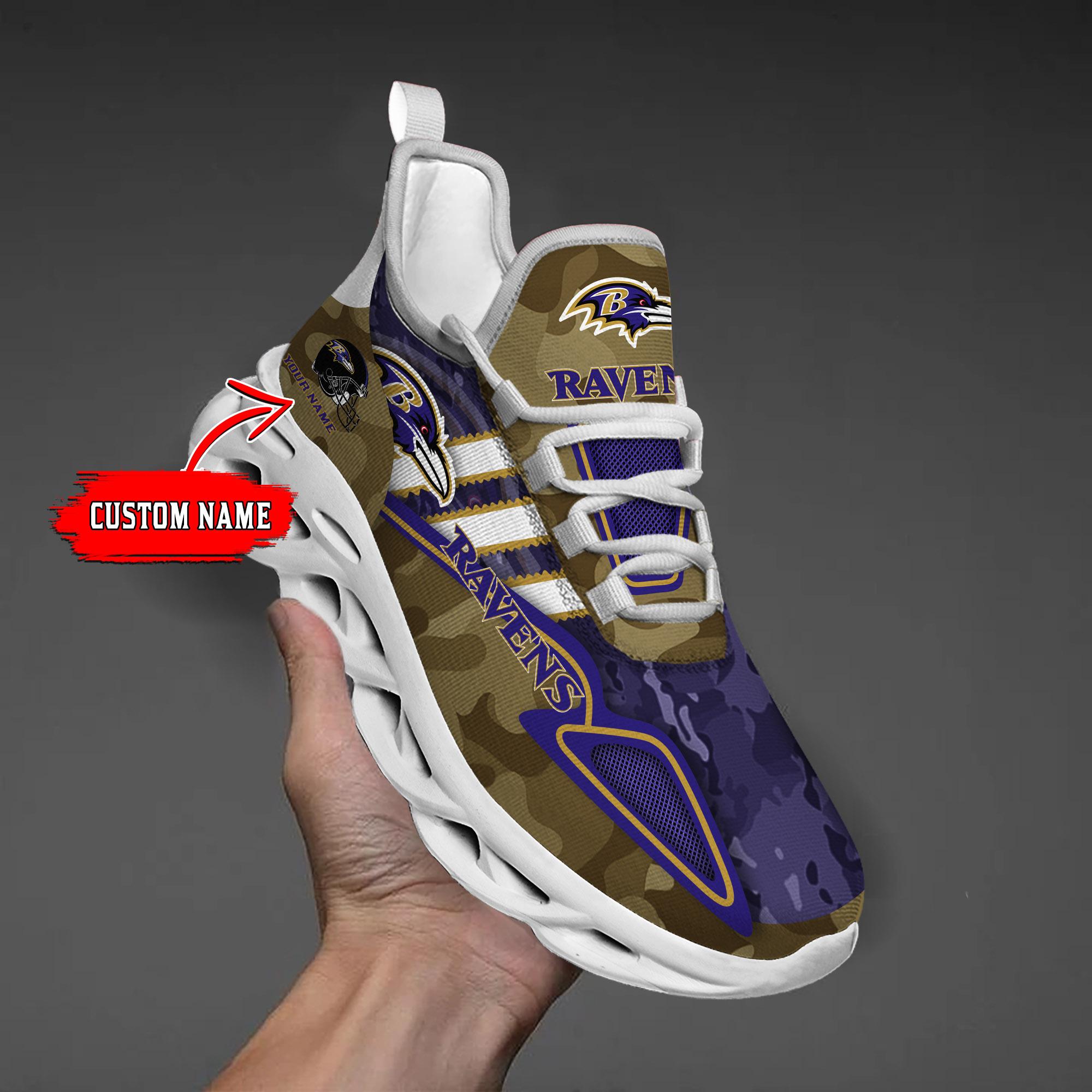 Personalized Baltimore Ravens Max Soul Shoes Sneakers for Men And Women – NFL Football Fan Shoes, Team Sneakers