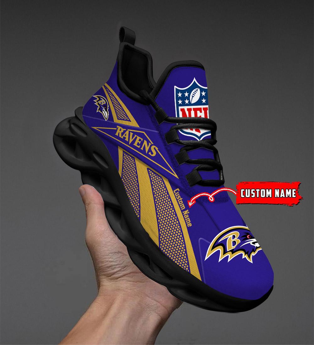Personalized Baltimore Ravens Max Soul Shoes Sneakers for Men And Women – NFL Football Fan Shoes, Team Sneakers