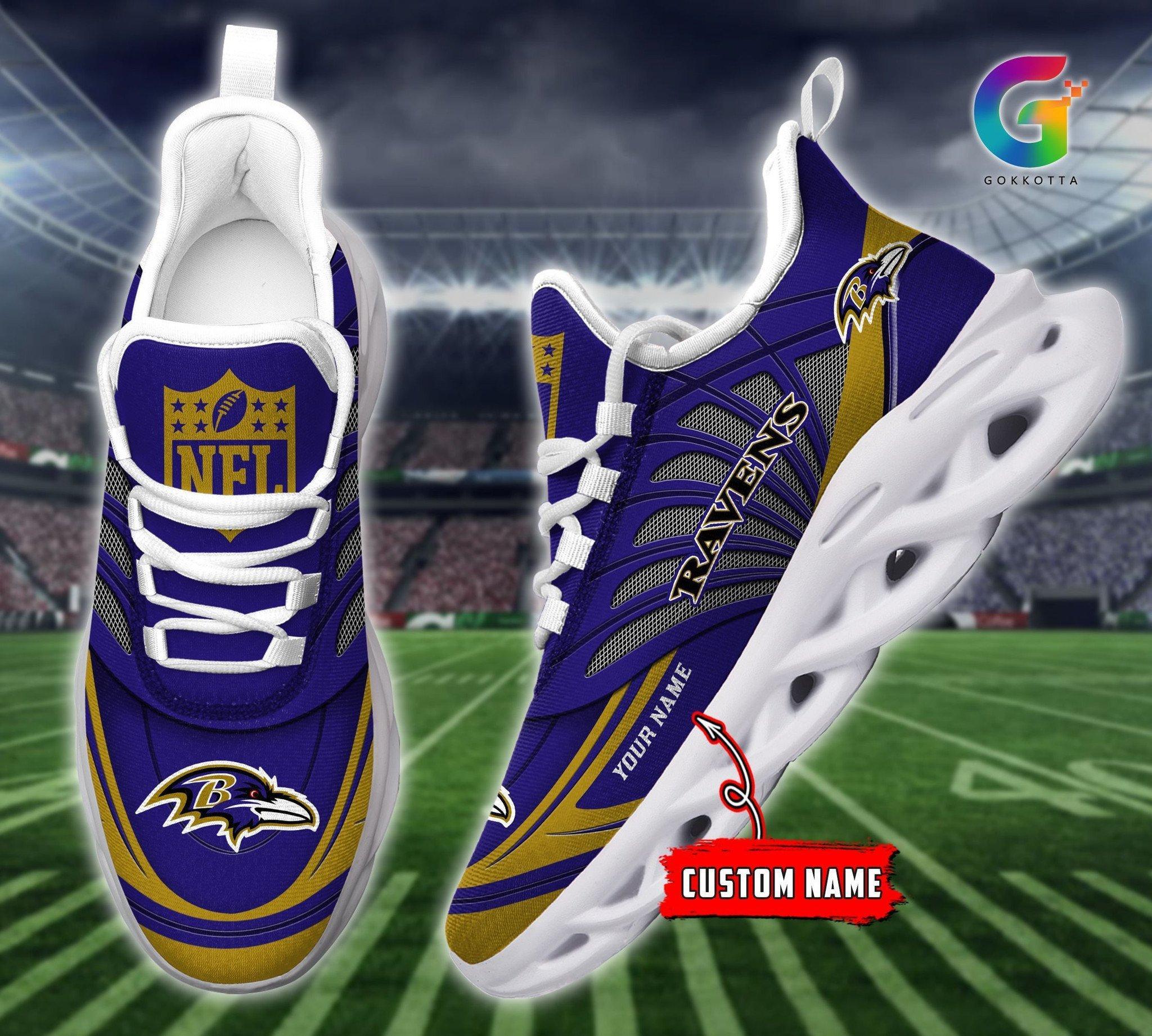 Personalized Baltimore Ravens Max Soul Shoes Sneakers for Men And Women – NFL Football Fan Shoes, Team Sneakers