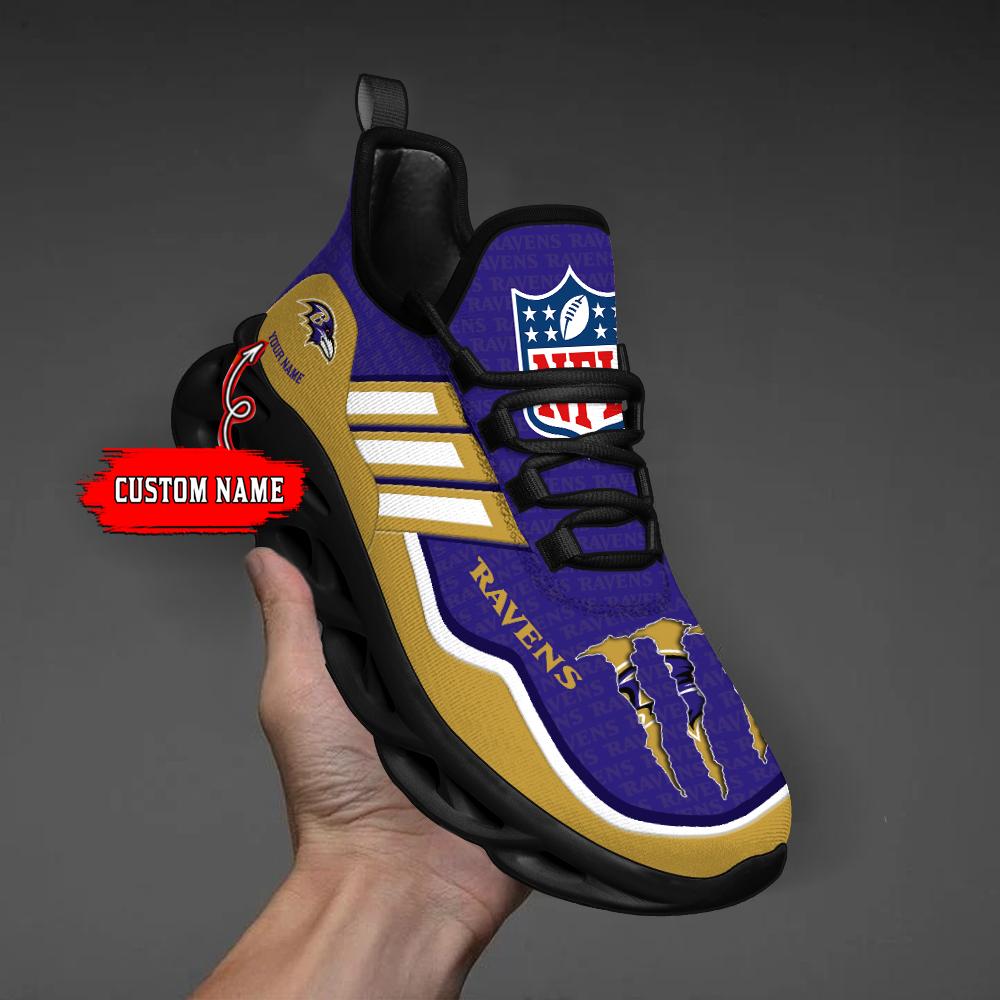 Personalized Baltimore Ravens Max Soul Shoes Sneakers for Men And Women – NFL Football Fan Shoes, Team Sneakers - Image 6