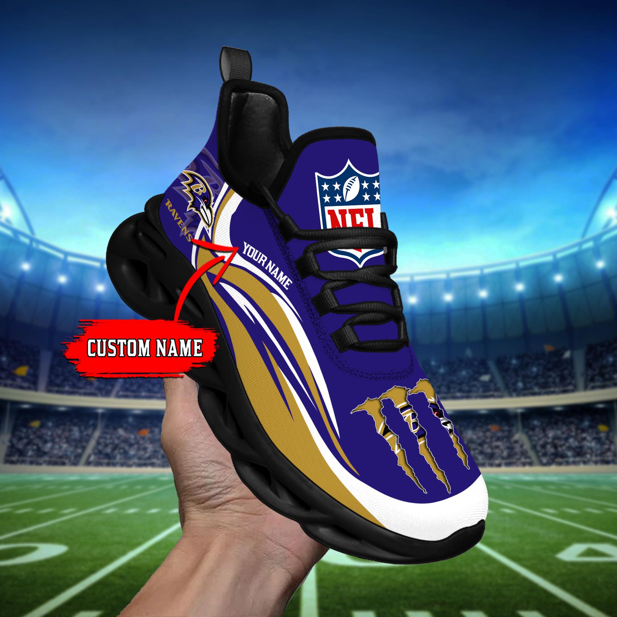Personalized Baltimore Ravens Max Soul Shoes Sneakers for Men And Women – NFL Football Fan Shoes, Team Sneakers - Image 5