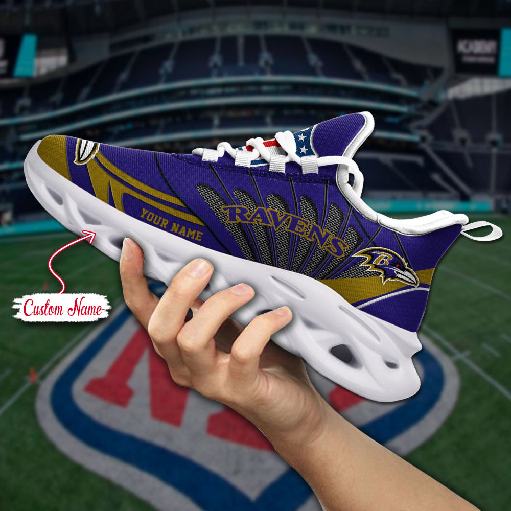 Personalized Baltimore Ravens NFL Max Soul Shoes Sneakers for Men And Women – NFL Football Fan Shoes, Team Sneakers - Image 7