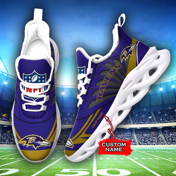 Personalized Baltimore Ravens NFL Max Soul Shoes Sneakers for Men And Women – NFL Football Fan Shoes, Team Sneakers