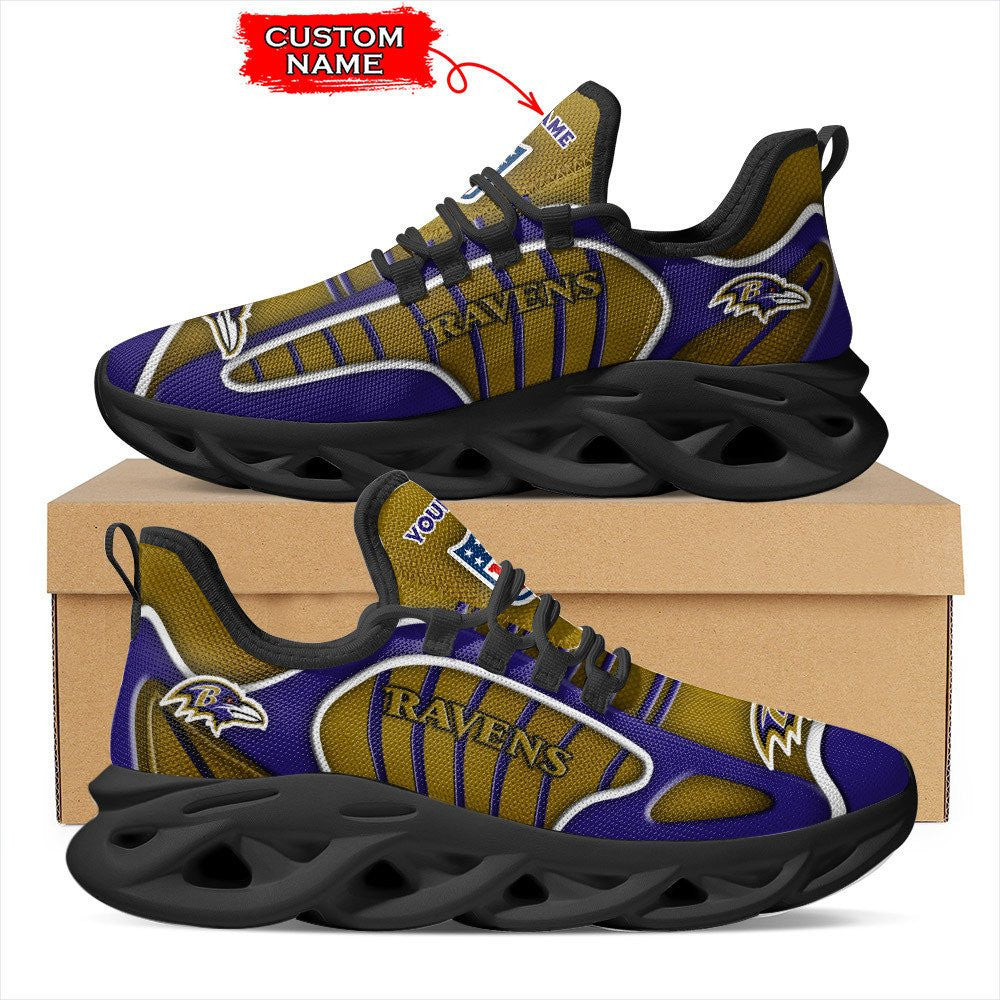 Personalized Baltimore Ravens NFL Max Soul Shoes Sneakers for Men And Women – NFL Football Fan Shoes, Team Sneakers - Image 4