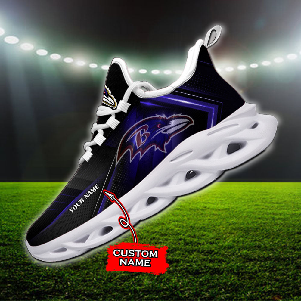Personalized Baltimore Ravens NFL Max Soul Shoes Sneakers for Men And Women – NFL Football Fan Shoes, Team Sneakers