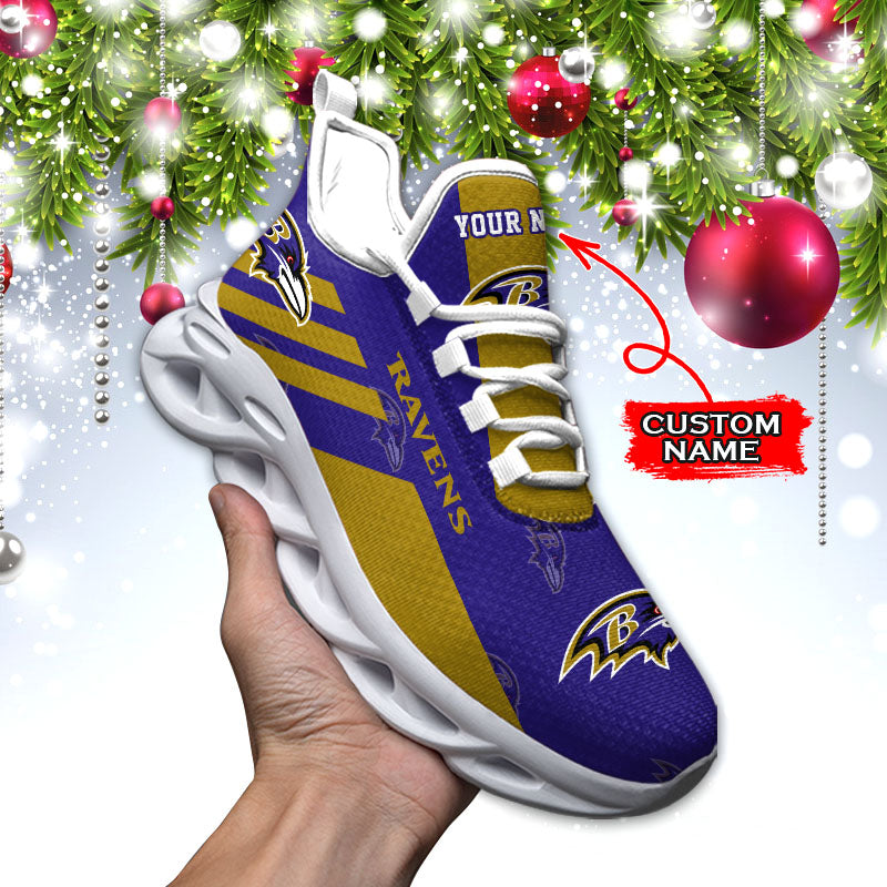 Personalized Baltimore Ravens NFL Max Soul Shoes Sneakers for Men And Women – NFL Football Fan Shoes, Team Sneakers - Image 5