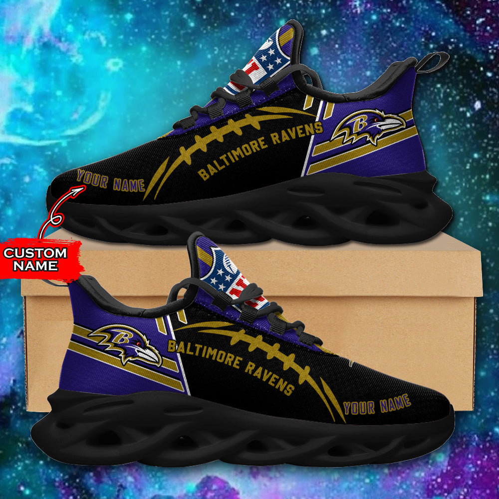 Personalized Baltimore Ravens NFL Max Soul Shoes Sneakers for Men And Women – NFL Football Fan Shoes, Team Sneakers - Image 3