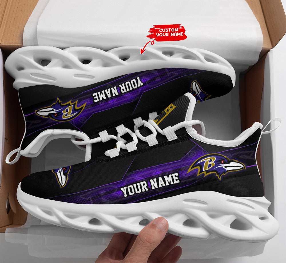 Personalized Baltimore Ravens NFL Max Soul Shoes Sneakers for Men And Women – NFL Football Fan Shoes, Team Sneakers