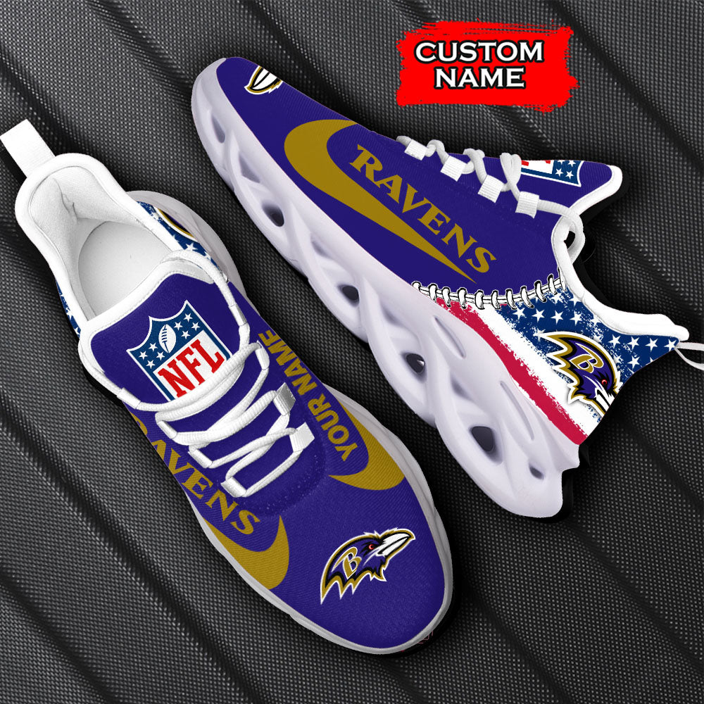 Personalized Baltimore Ravens NFL Max Soul Shoes Sneakers for Men And Women – NFL Football Fan Shoes, Team Sneakers - Image 6
