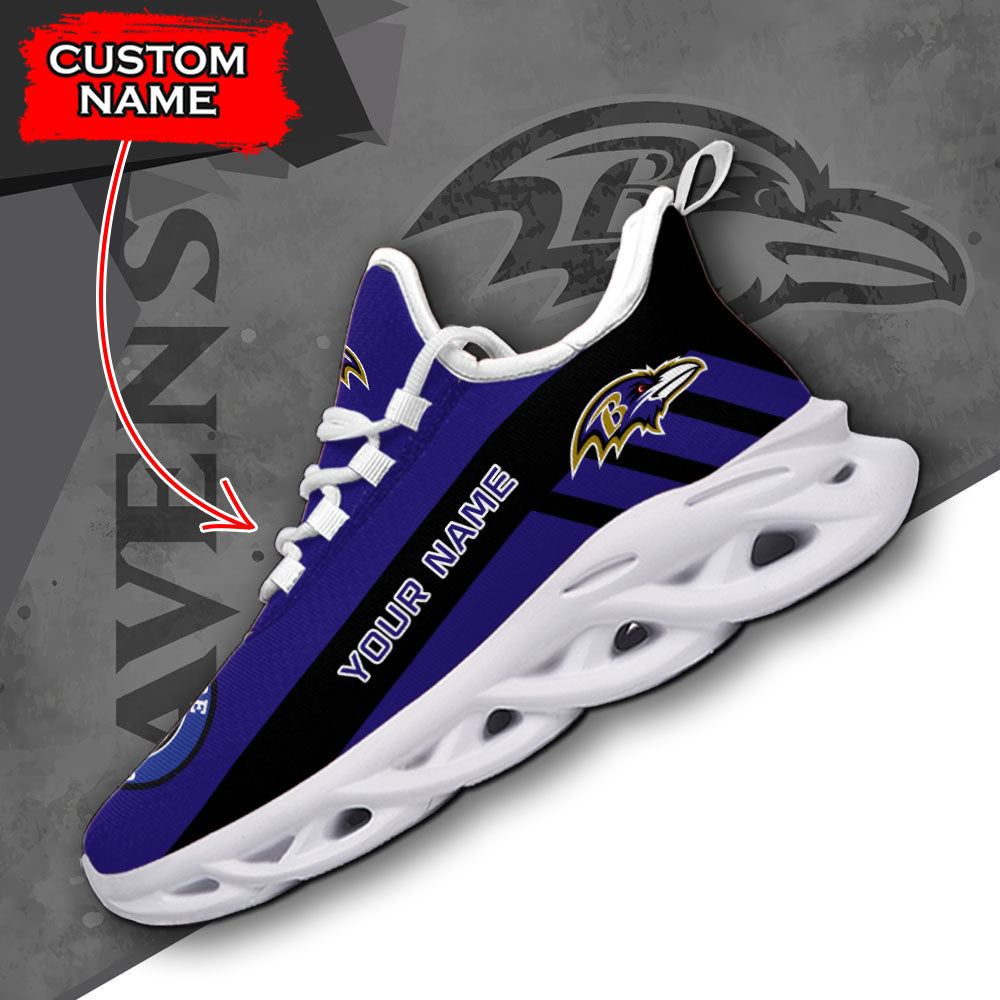 Personalized Baltimore Ravens NFL Max Soul Shoes Sneakers for Men And Women – NFL Football Fan Shoes, Team Sneakers