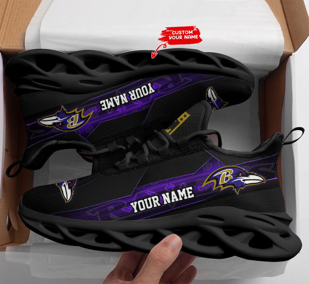 Personalized Baltimore Ravens NFL Max Soul Shoes Sneakers for Men And Women – NFL Football Fan Shoes, Team Sneakers - Image 3