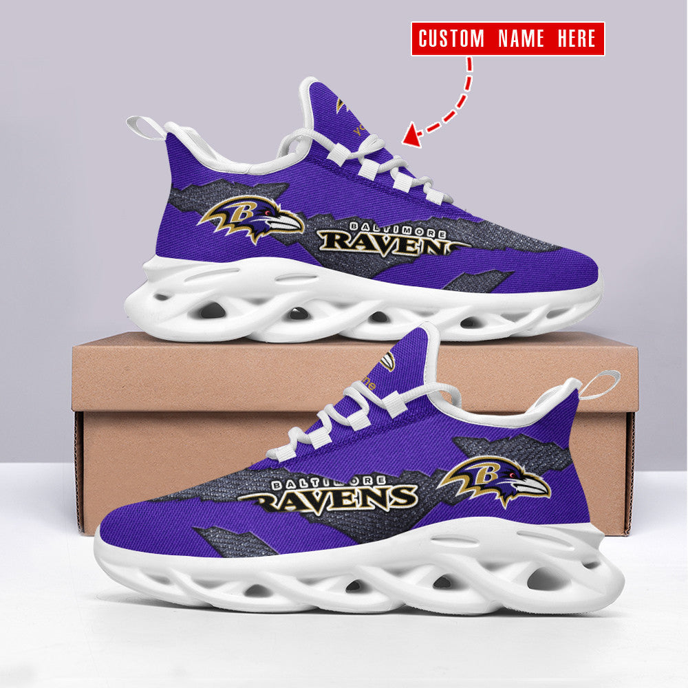 Personalized Baltimore Ravens NFL Max Soul Shoes Sneakers for Men And Women – NFL Football Fan Shoes, Team Sneakers - Image 4