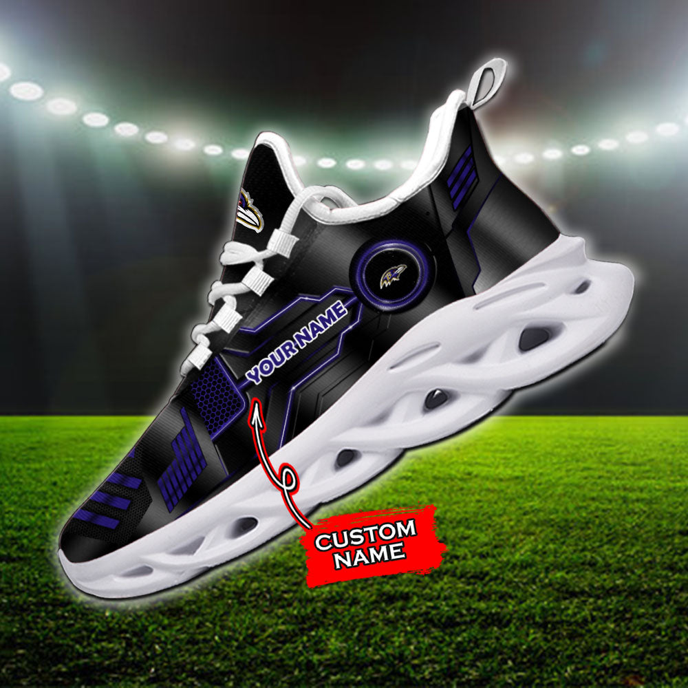 Personalized Baltimore Ravens NFL Max Soul Shoes Sneakers for Men And Women – NFL Football Fan Shoes, Team Sneakers