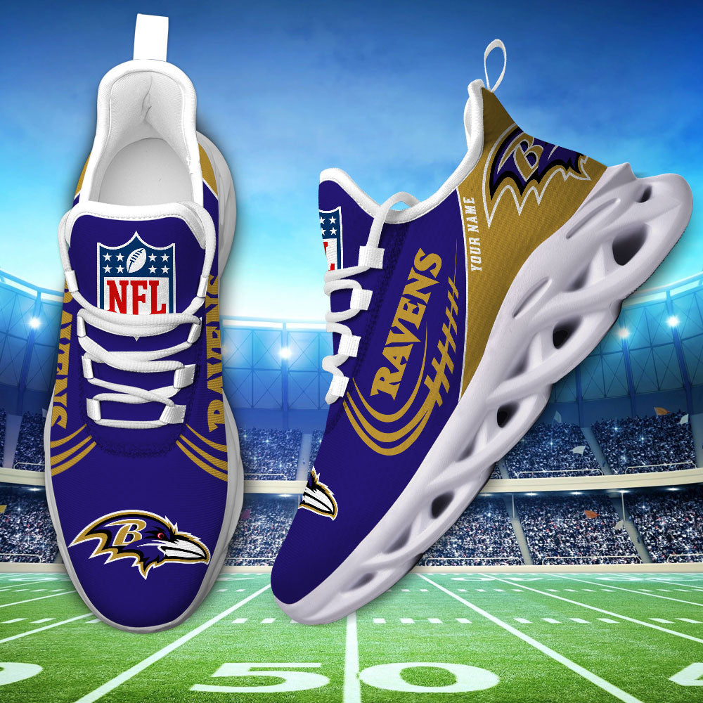 Personalized Baltimore Ravens NFL Max Soul Shoes Sneakers for Men And Women – NFL Football Fan Shoes, Team Sneakers - Image 3