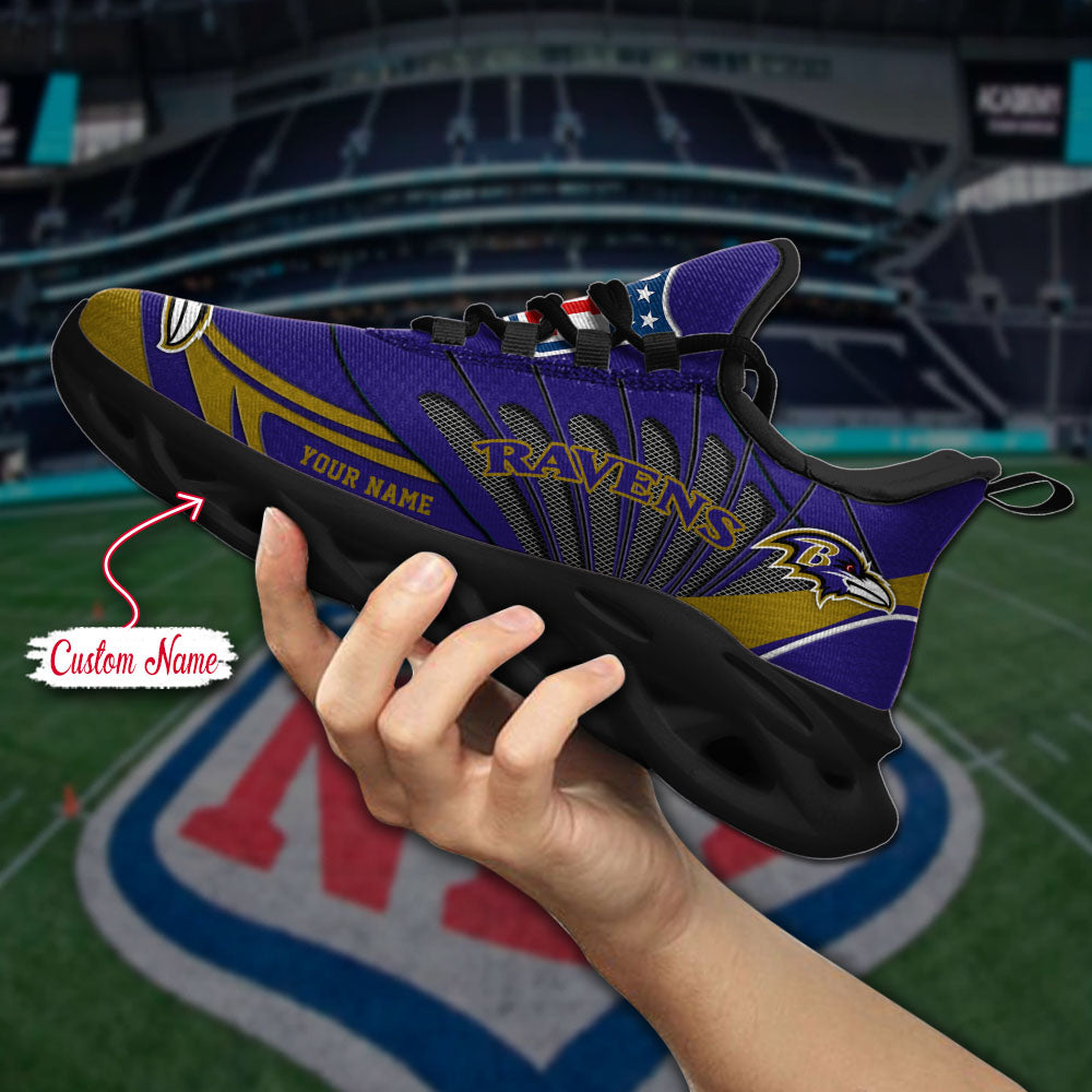 Personalized Baltimore Ravens NFL Max Soul Shoes Sneakers for Men And Women – NFL Football Fan Shoes, Team Sneakers - Image 6