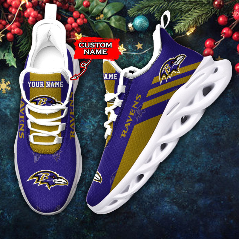 Personalized Baltimore Ravens NFL Max Soul Shoes Sneakers for Men And Women – NFL Football Fan Shoes, Team Sneakers