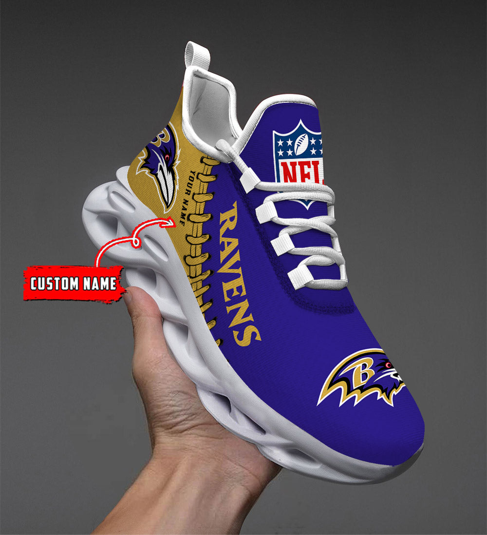Personalized Baltimore Ravens NFL Max Soul Shoes Sneakers for Men And Women – NFL Football Fan Shoes, Team Sneakers