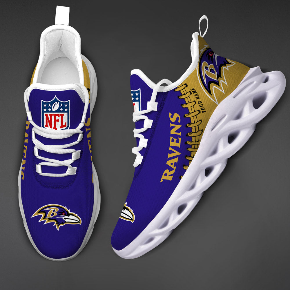 Personalized Baltimore Ravens NFL Max Soul Shoes Sneakers for Men And Women – NFL Football Fan Shoes, Team Sneakers - Image 3