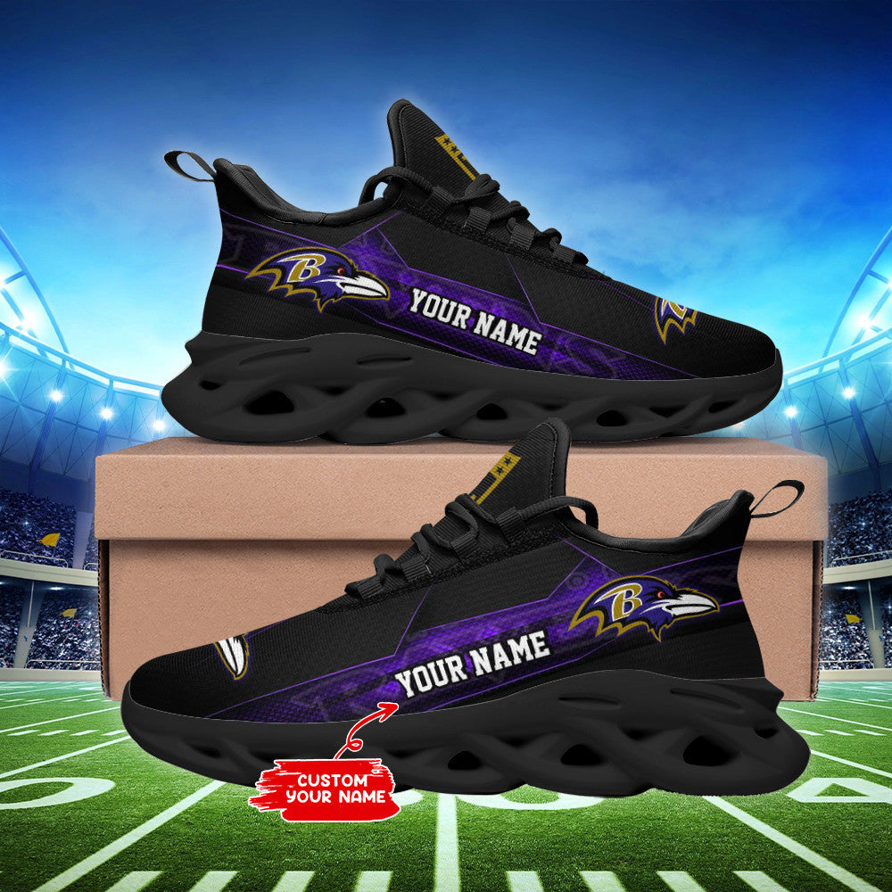 Personalized Baltimore Ravens NFL Max Soul Shoes Sneakers for Men And Women – NFL Football Fan Shoes, Team Sneakers - Image 4