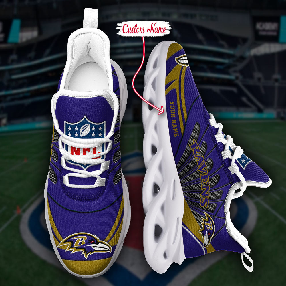Personalized Baltimore Ravens NFL Max Soul Shoes Sneakers for Men And Women – NFL Football Fan Shoes, Team Sneakers - Image 5