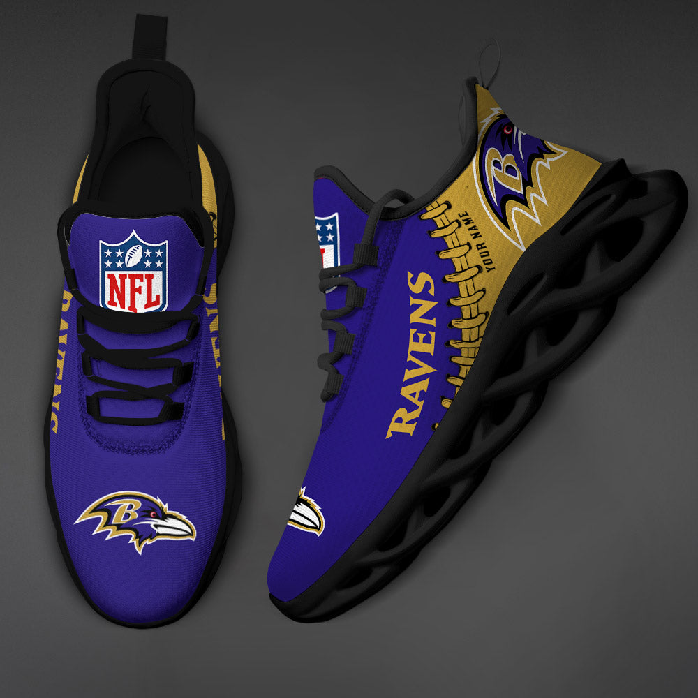 Personalized Baltimore Ravens NFL Max Soul Shoes Sneakers for Men And Women – NFL Football Fan Shoes, Team Sneakers - Image 4