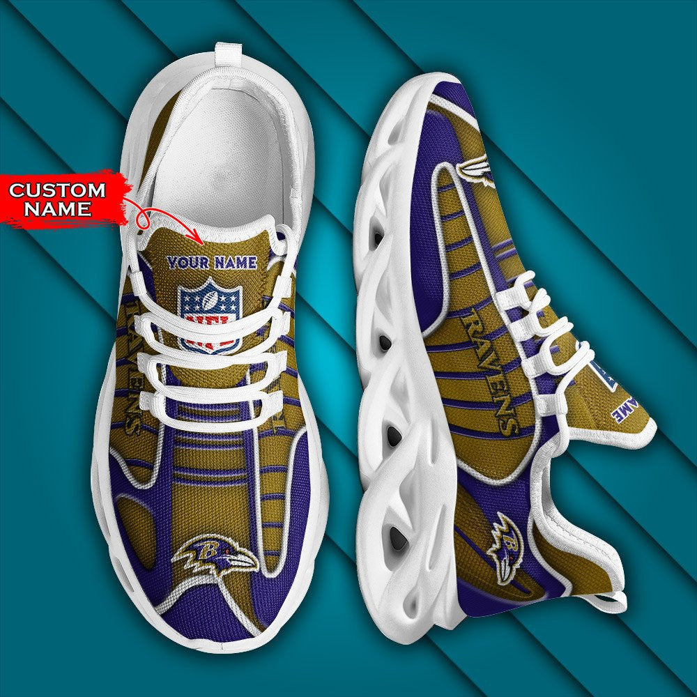 Personalized Baltimore Ravens NFL Max Soul Shoes Sneakers for Men And Women – NFL Football Fan Shoes, Team Sneakers - Image 3