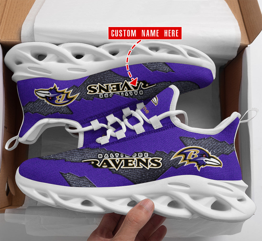 Personalized Baltimore Ravens NFL Max Soul Shoes Sneakers for Men And Women – NFL Football Fan Shoes, Team Sneakers - Image 3