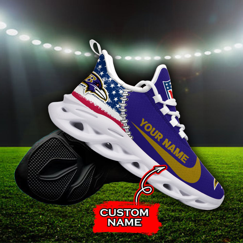 Personalized Baltimore Ravens NFL Max Soul Shoes Sneakers for Men And Women – NFL Football Fan Shoes, Team Sneakers - Image 3