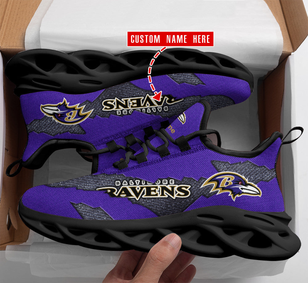 Personalized Baltimore Ravens NFL Max Soul Shoes Sneakers for Men And Women – NFL Football Fan Shoes, Team Sneakers